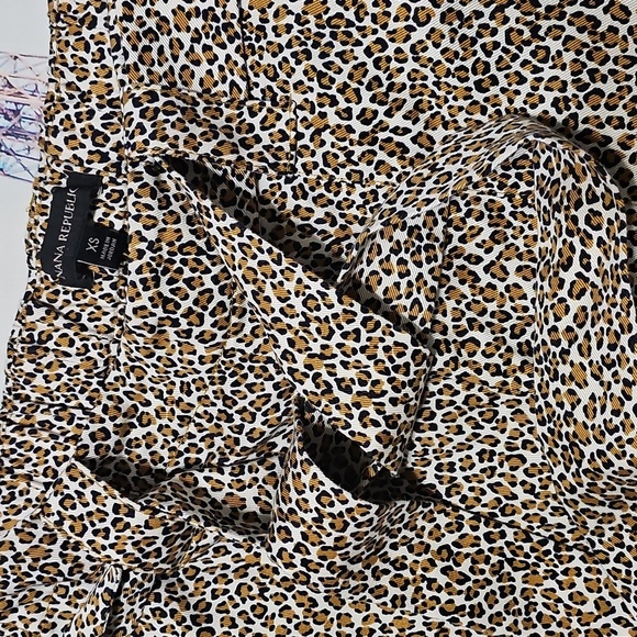 Banana Republic Animal Print Belted Pants Size XS - Picture 4 of 7